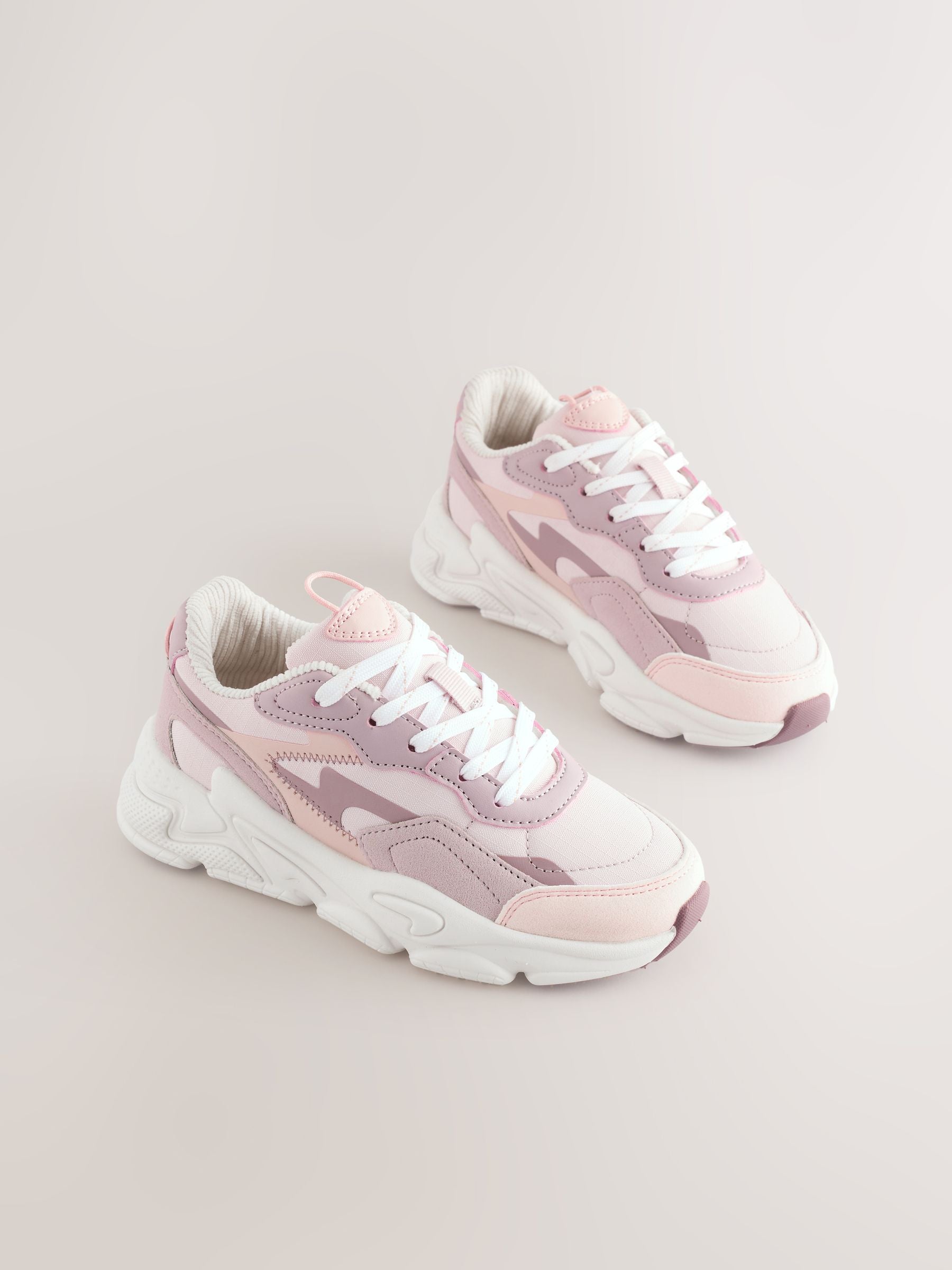 Mauve Purple Lace-Up Trainers image 1