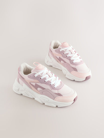 Mauve Purple Lace-Up Trainers image 1