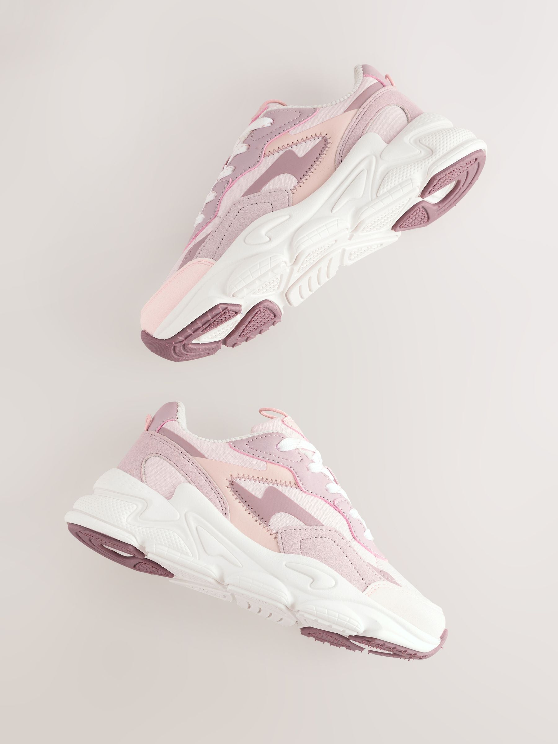 Mauve Purple Lace-Up Trainers image 3