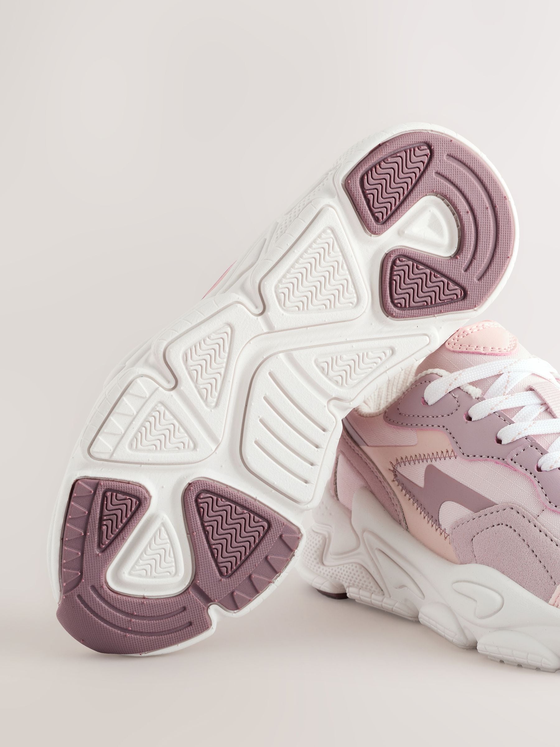Mauve Purple Lace-Up Trainers image 4