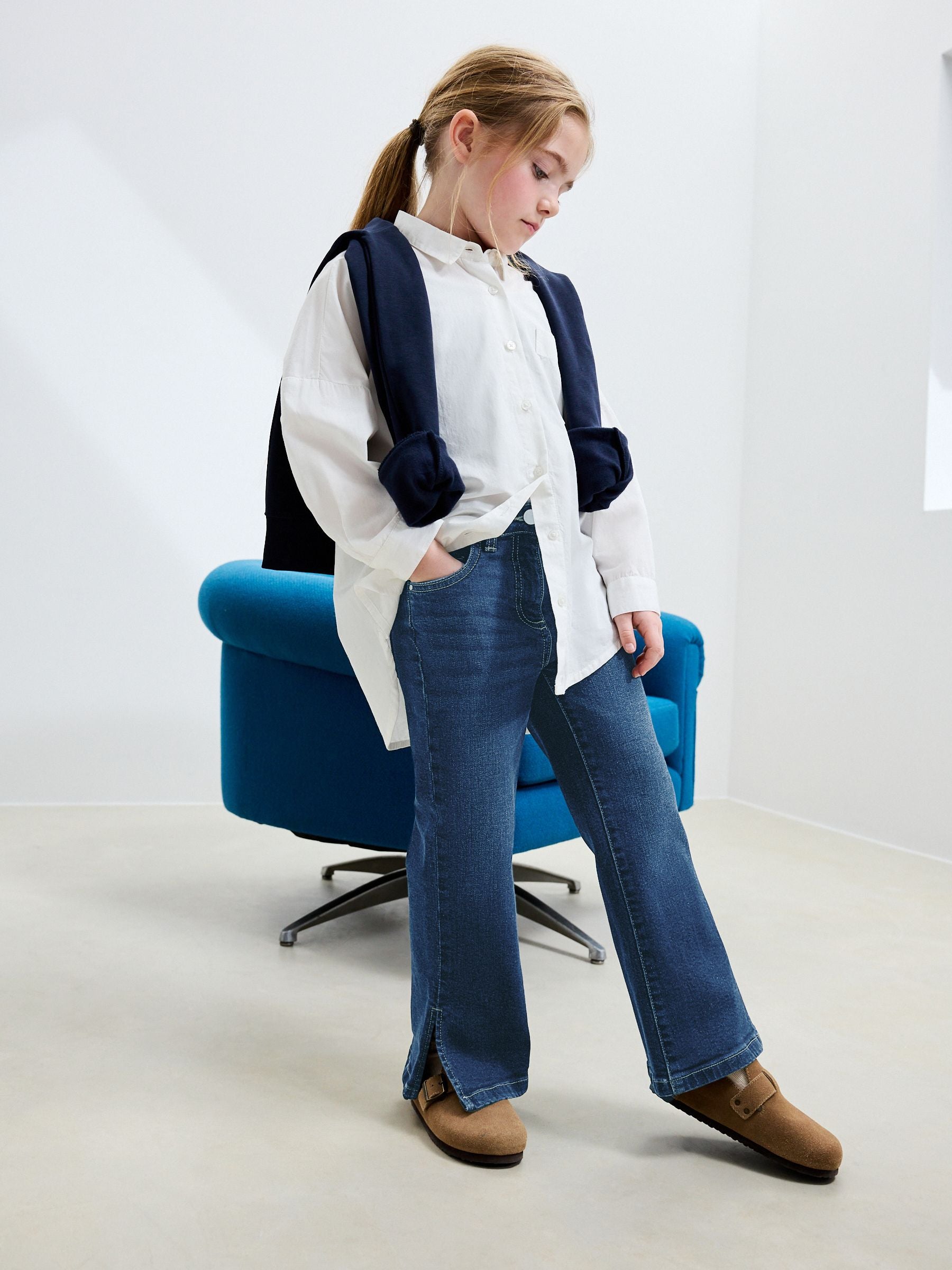 Dsiney Kidz - Dark Blue Flare Jeans (3-16yrs) image 2