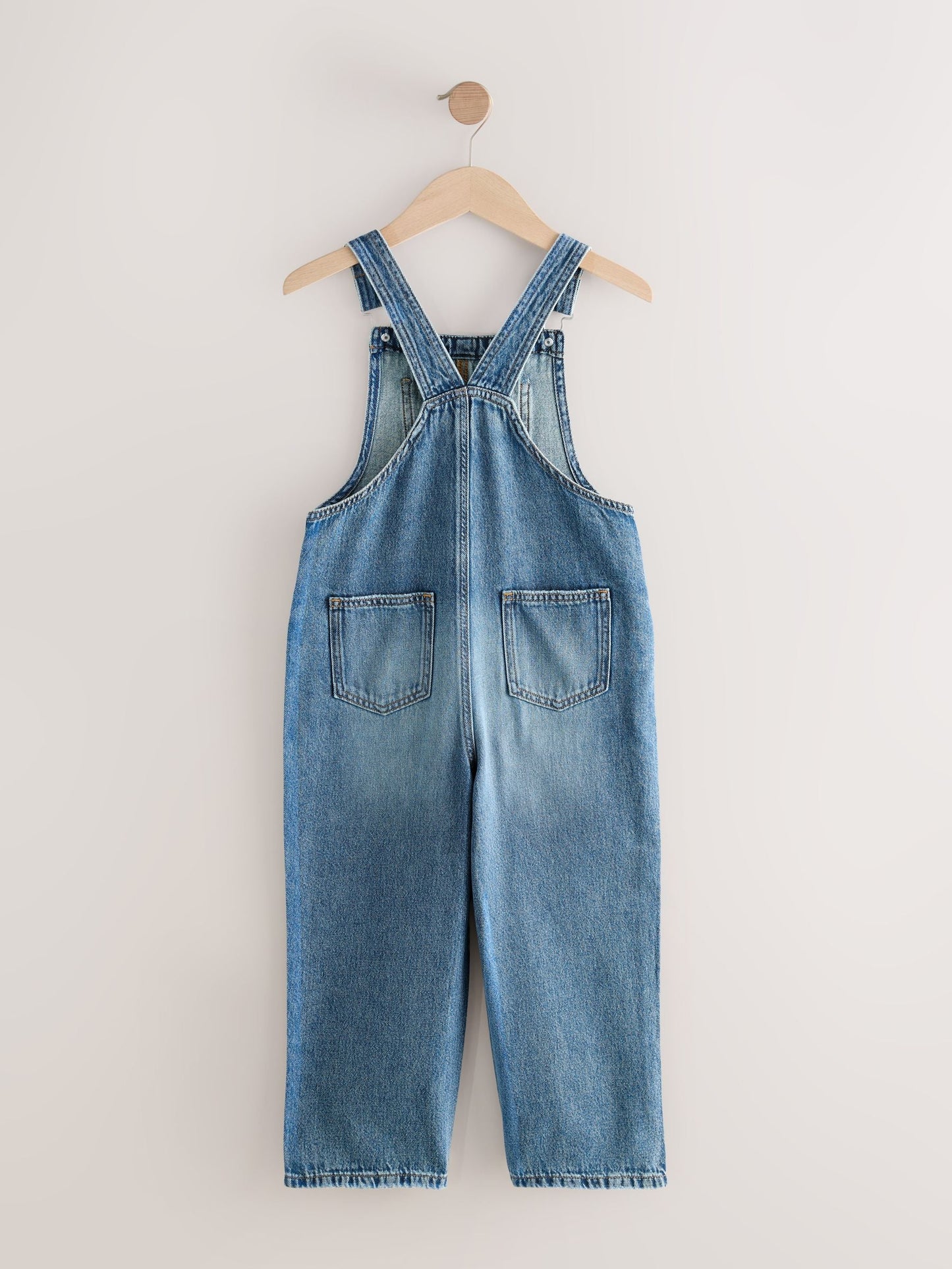 Dark Blue Wide Leg Dungarees (3-16yrs)