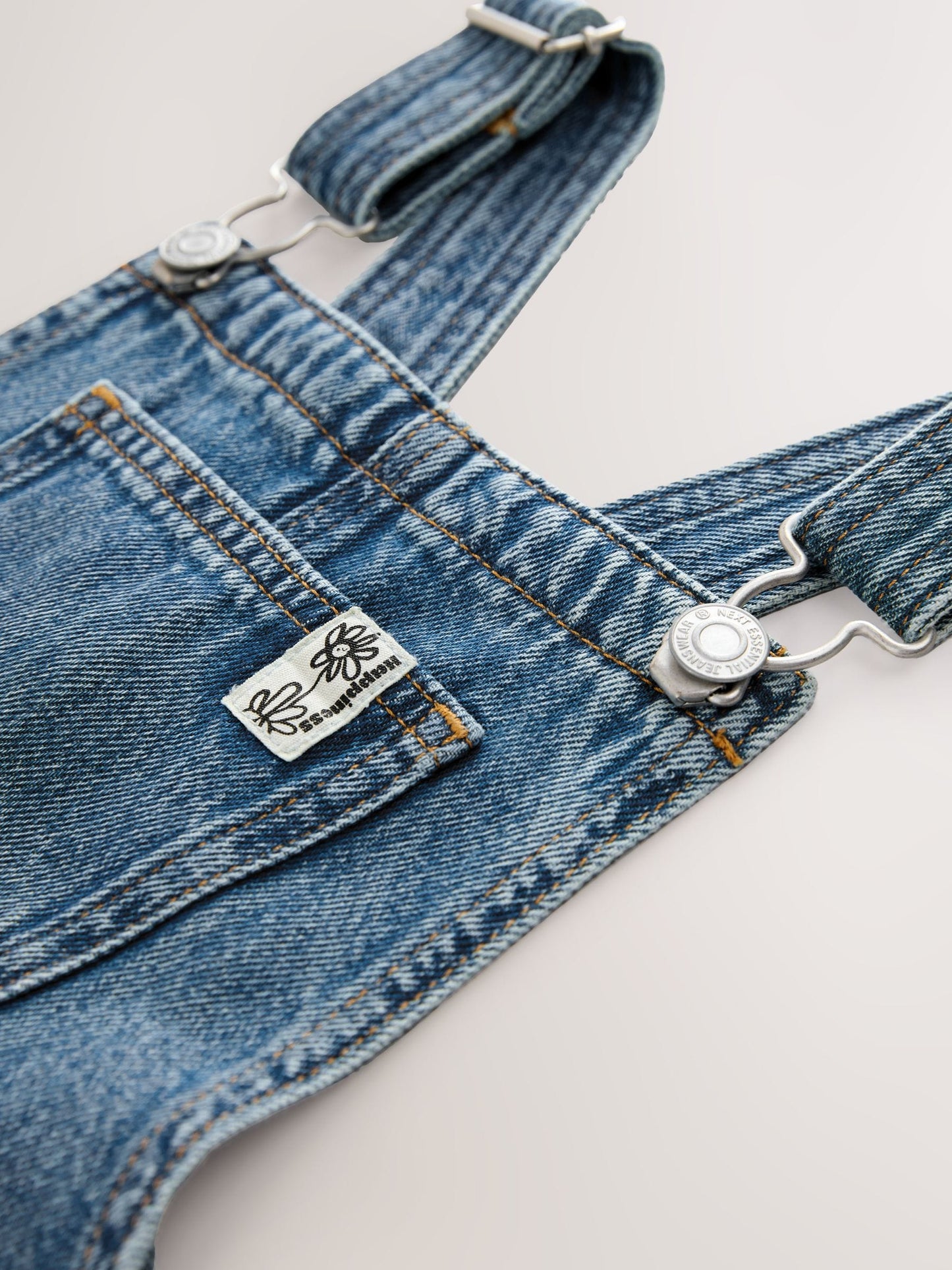 Dark Blue Wide Leg Dungarees (3-16yrs)