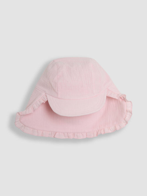 JoJo Maman Bébé Pink Muslin Legionnaire Cap image 1