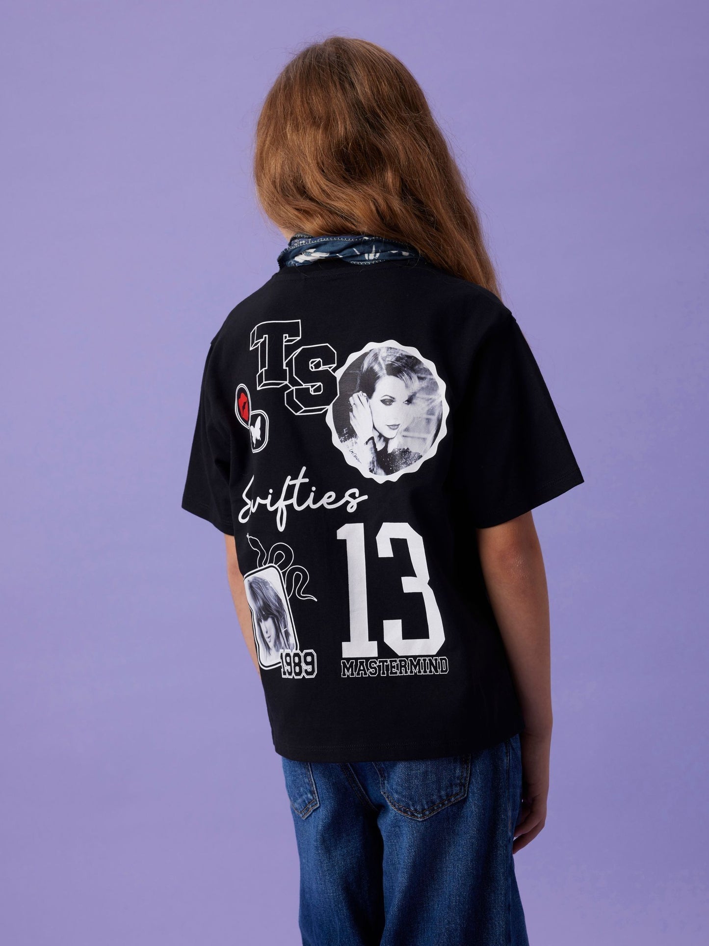 Dsiney Kidz - Name It Black Taylor Swift Graphic Back Print T-Shirt image 1