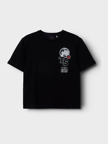 Dsiney Kidz - Name It Black Taylor Swift Graphic Back Print T-Shirt image 3