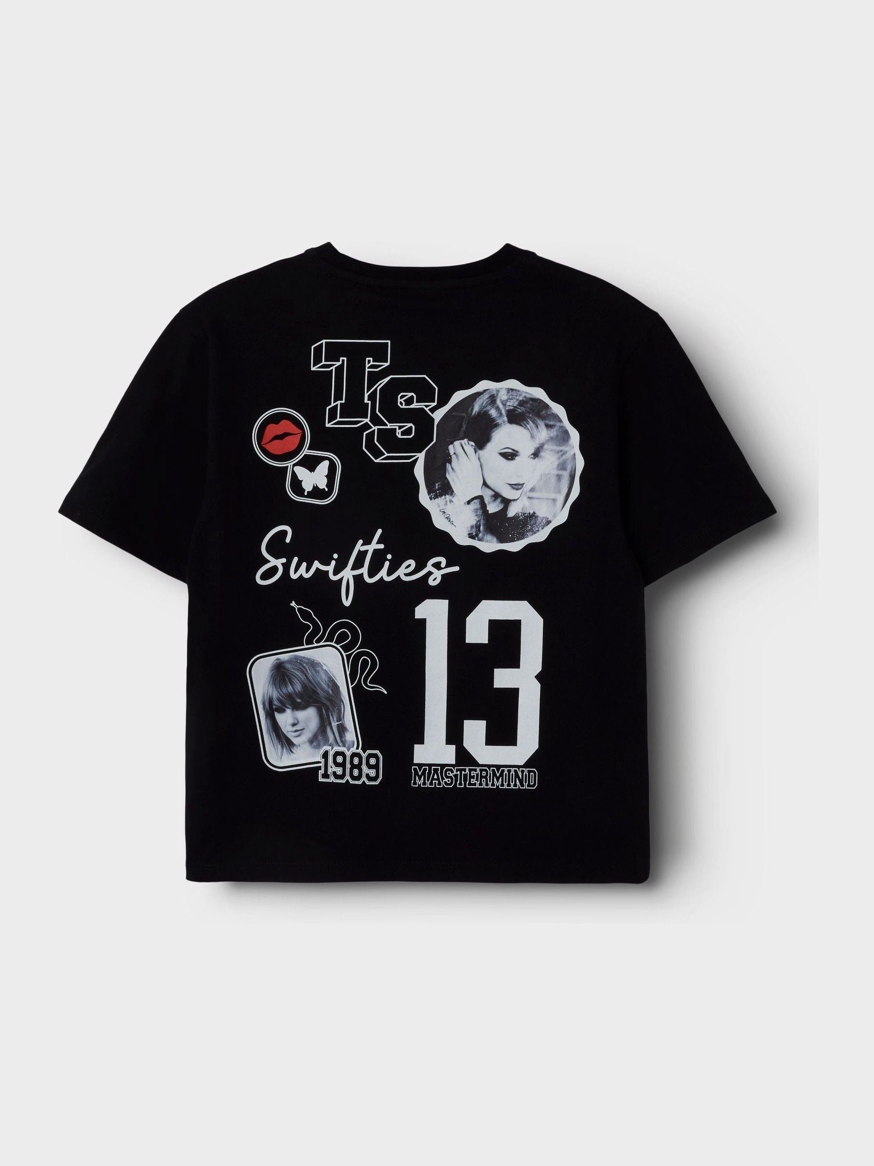 Dsiney Kidz - Name It Black Taylor Swift Graphic Back Print T-Shirt image 4