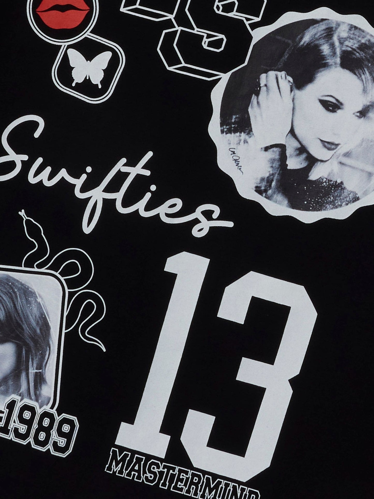 Dsiney Kidz - Name It Black Taylor Swift Graphic Back Print T-Shirt image 5