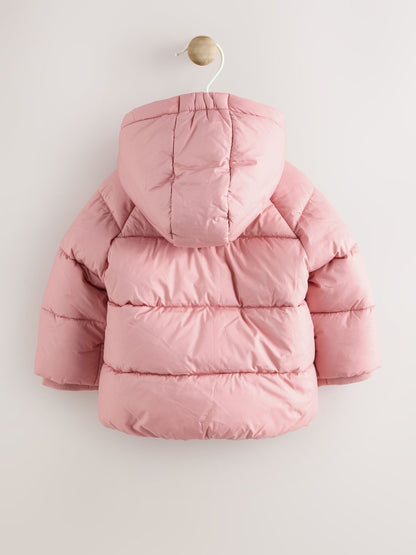 Pink Hooded Baby Padded Jacket (0mths-2yrs)