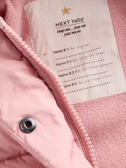 Pink Hooded Baby Padded Jacket (0mths-2yrs)