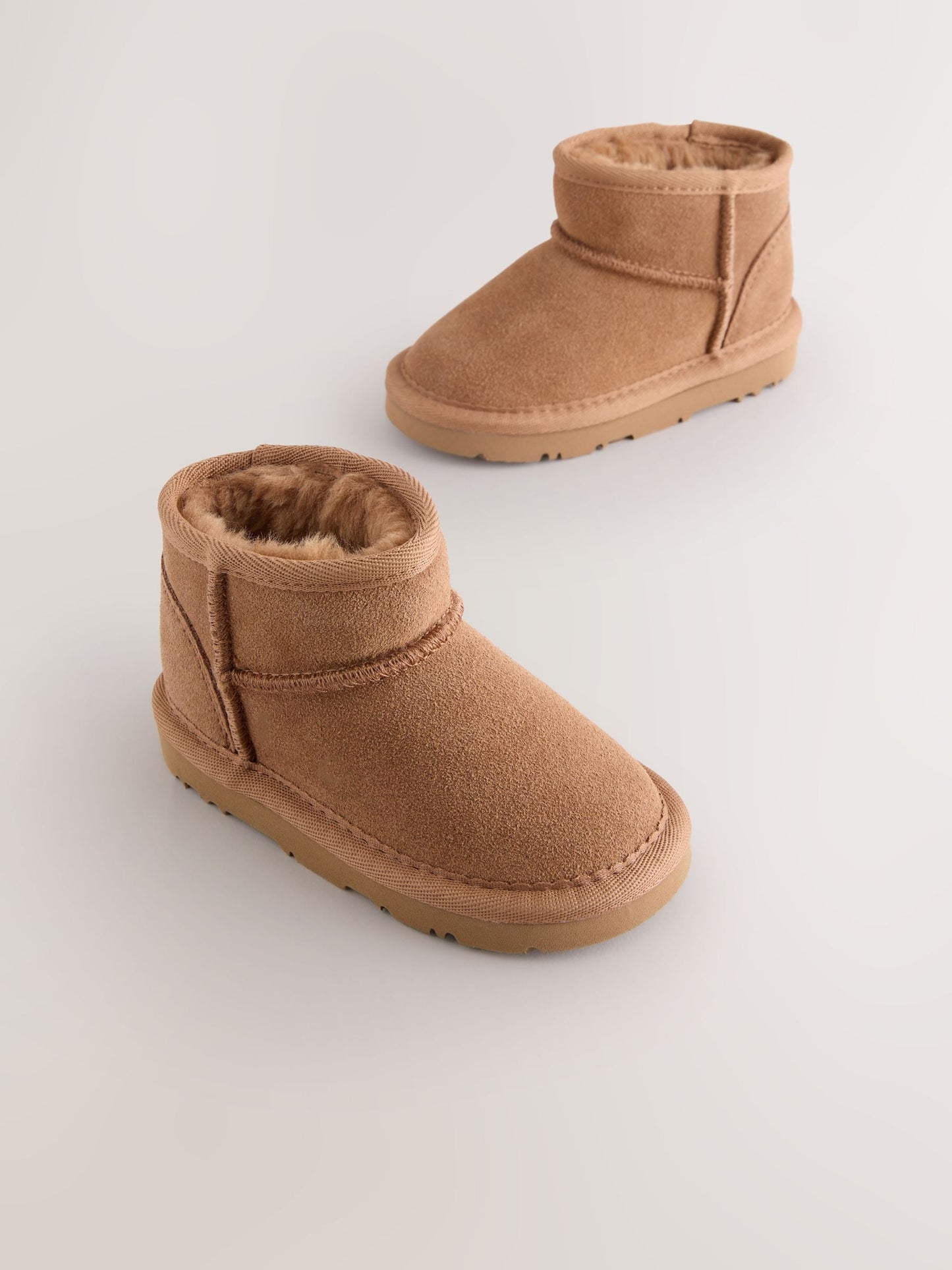 Tan Brown Water Repellent Standard Fit (F) Suede Pull On Boots image 4