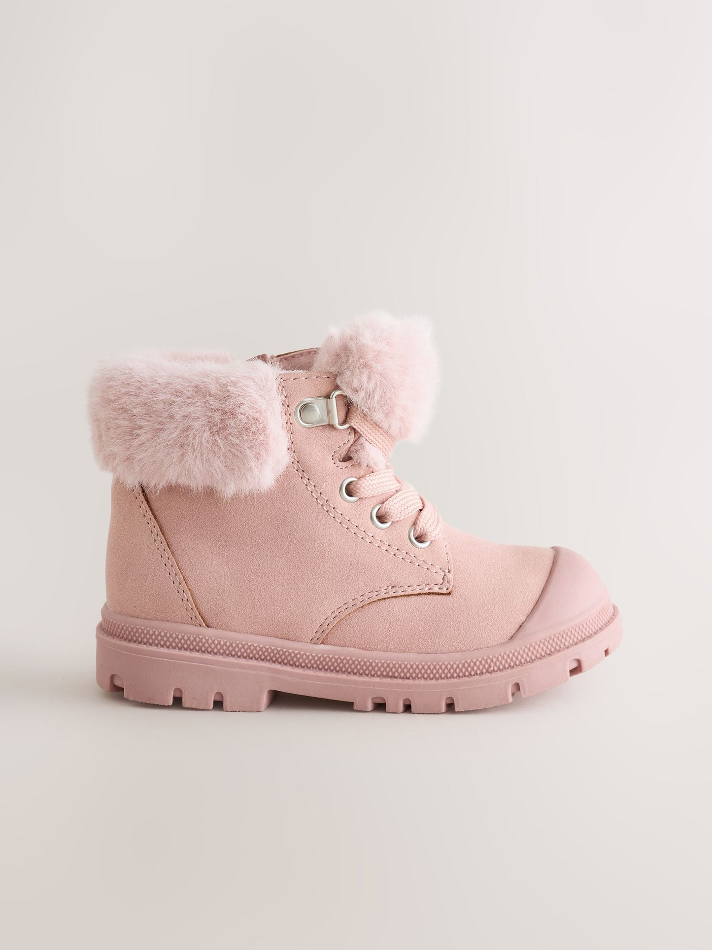 Dsiney Kidz - Pink Lace Up Faux Fur Lined Boots image 2
