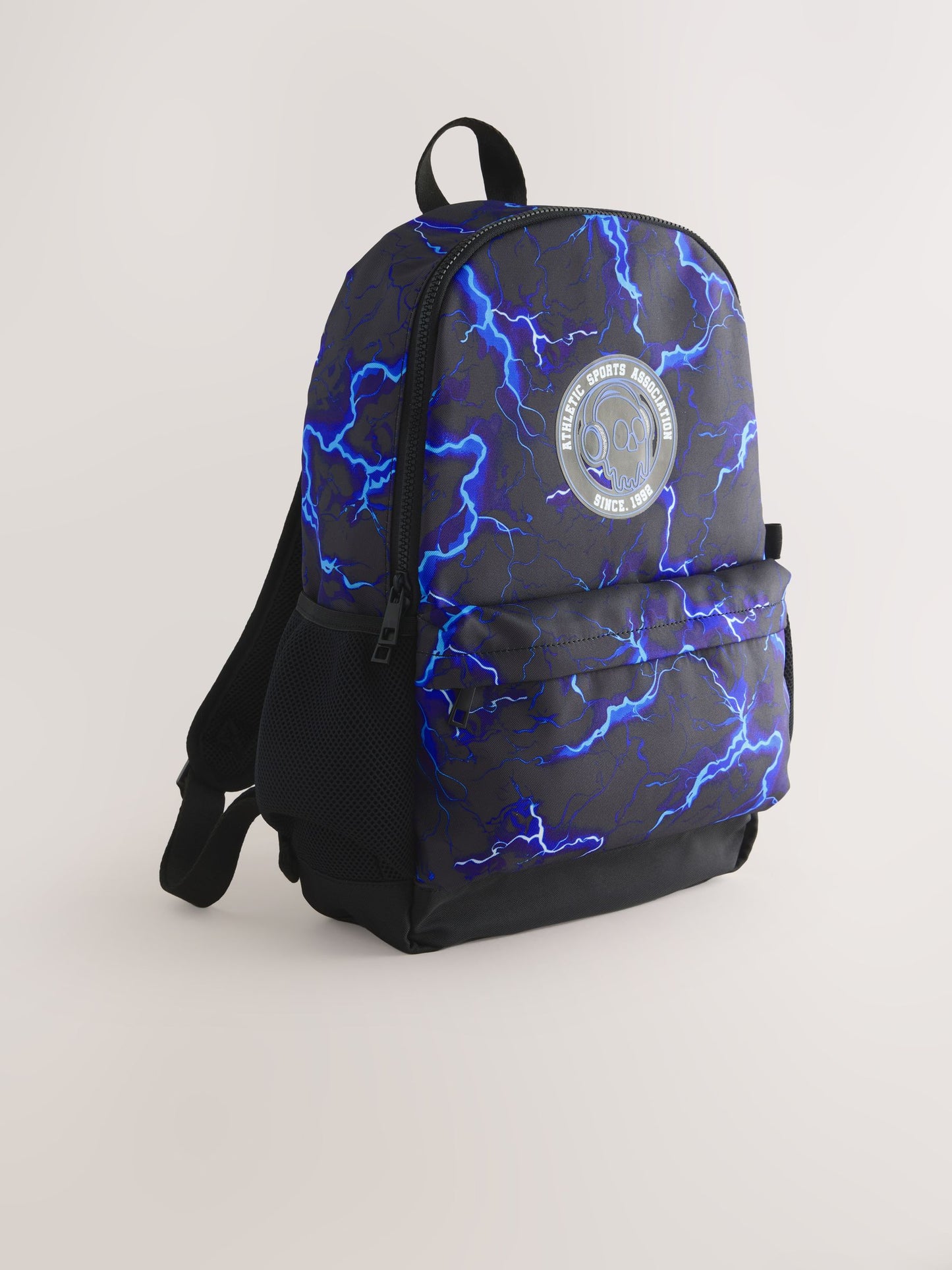 Blue/Black Lightning Print Backpack image 1