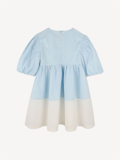 KENZO KIDS Blue Long Sleeve Sunflower 100% Cotton Dress image 2