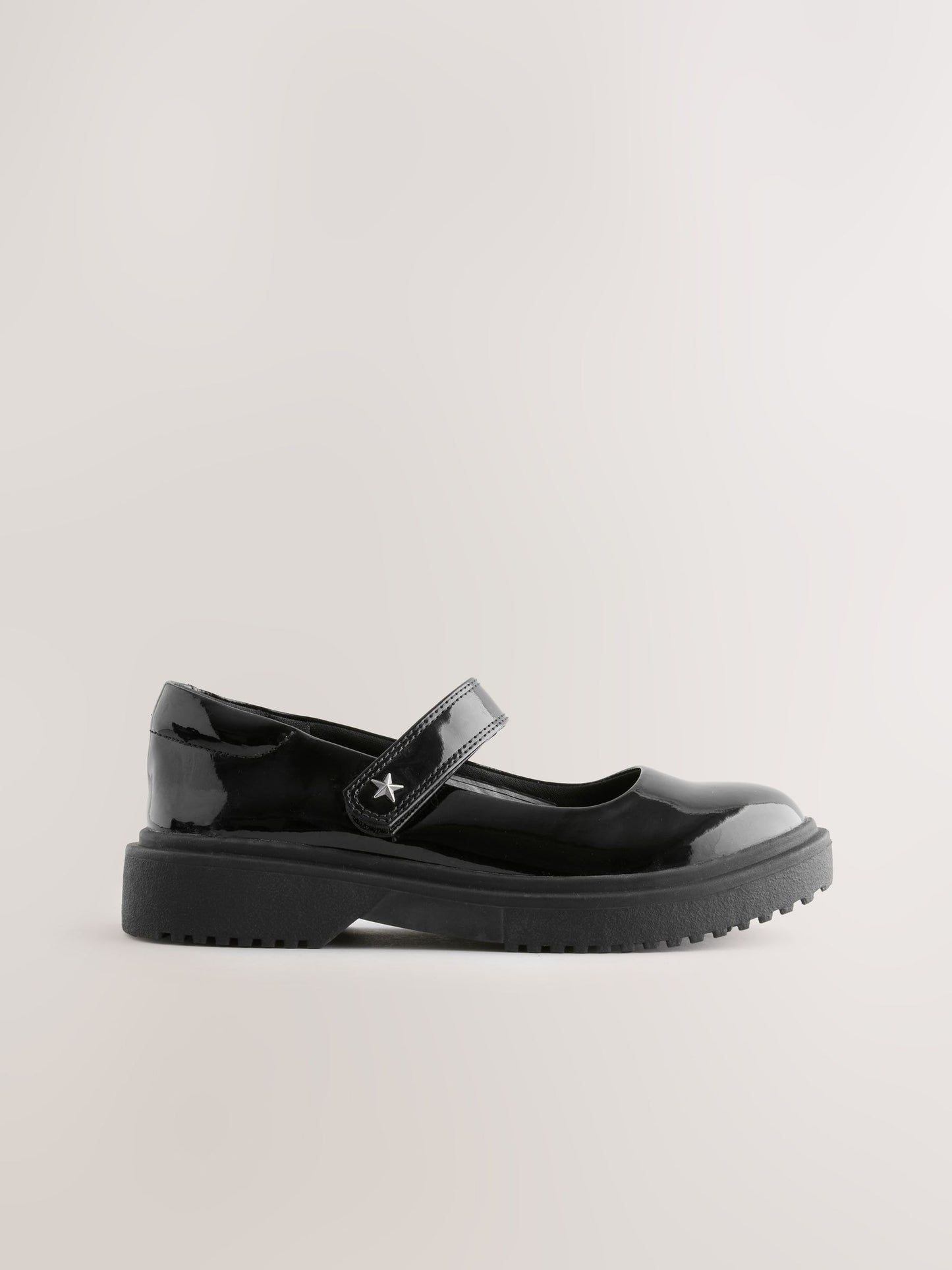 Black Patent Chunky Mary Jane School Shoes image 2