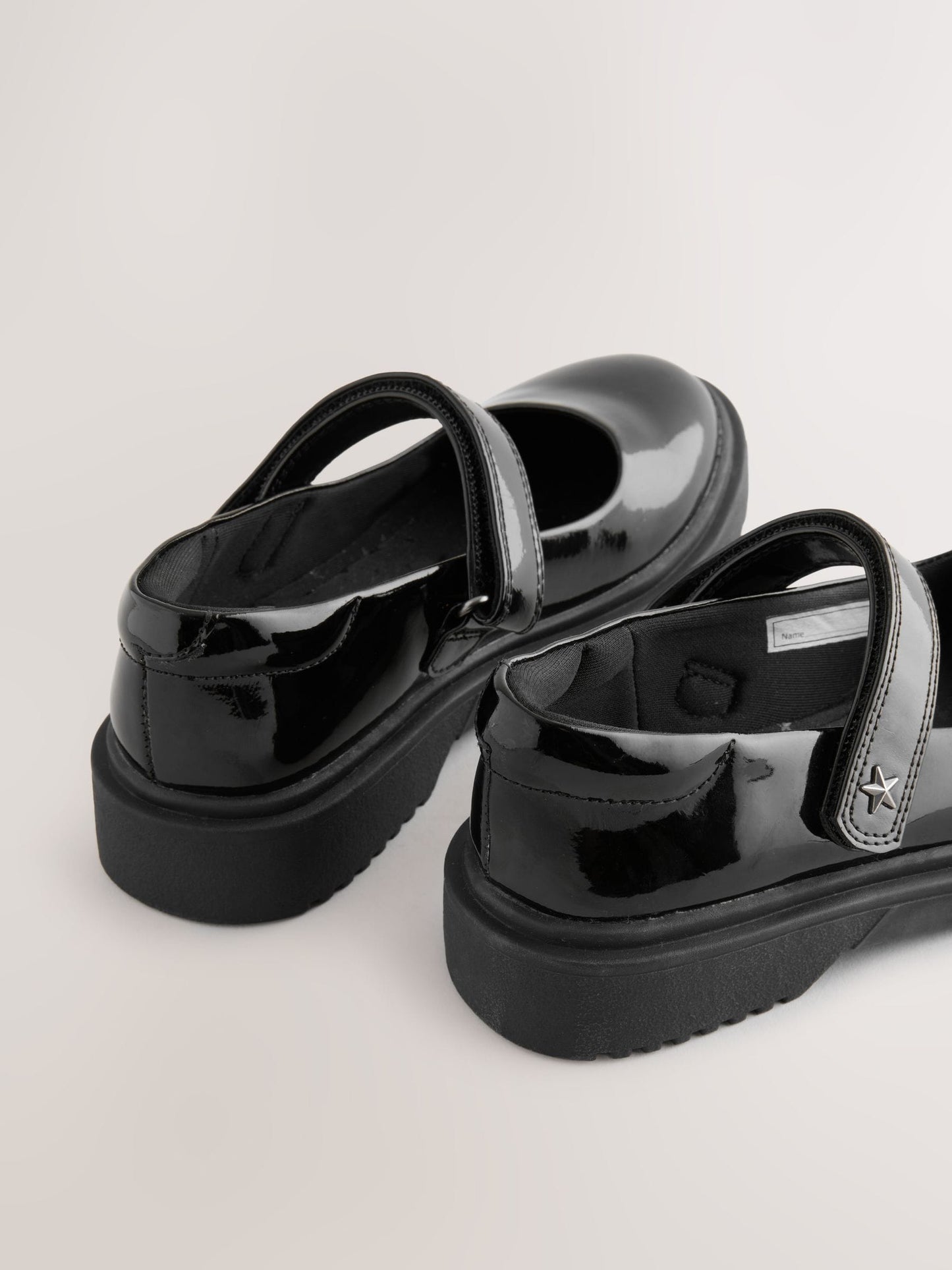 Black Patent Chunky Mary Jane School Shoes image 3