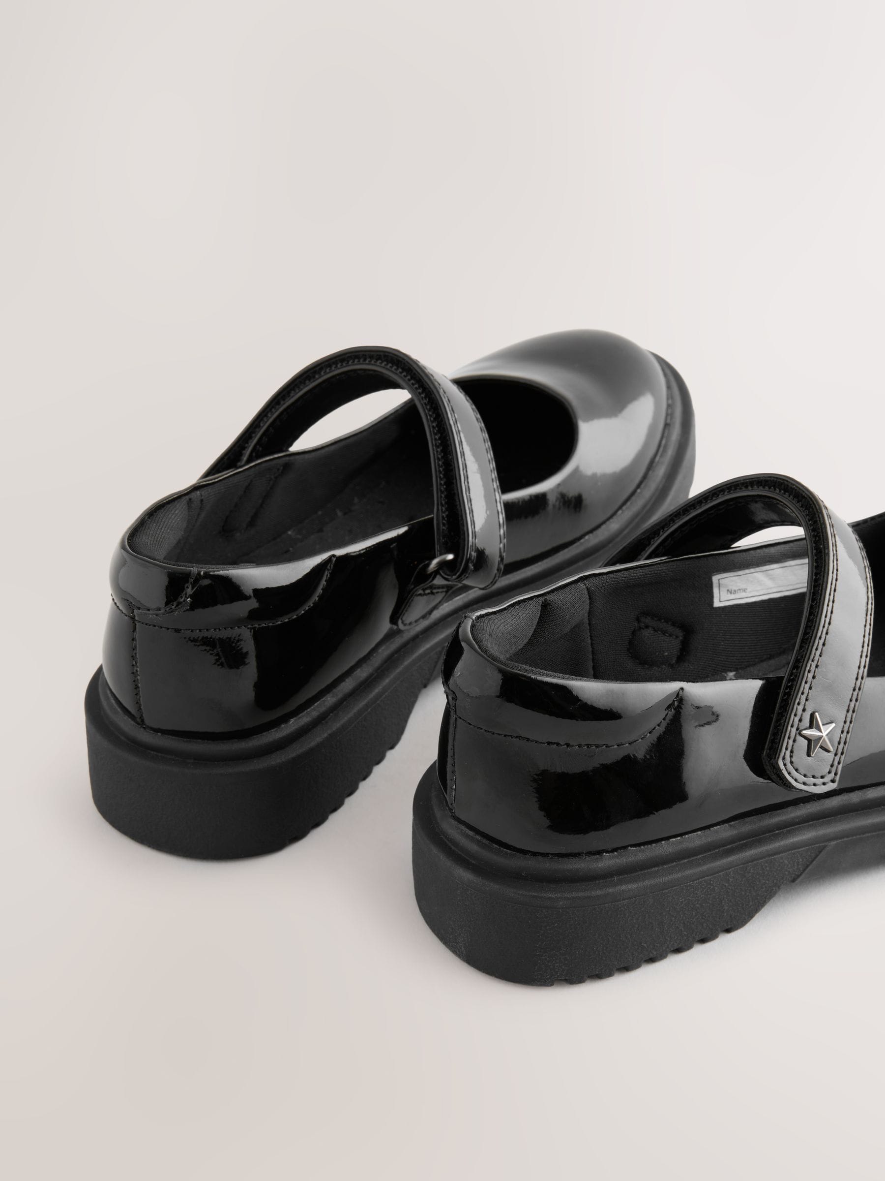 Black Patent Chunky Mary Jane School Shoes image 3