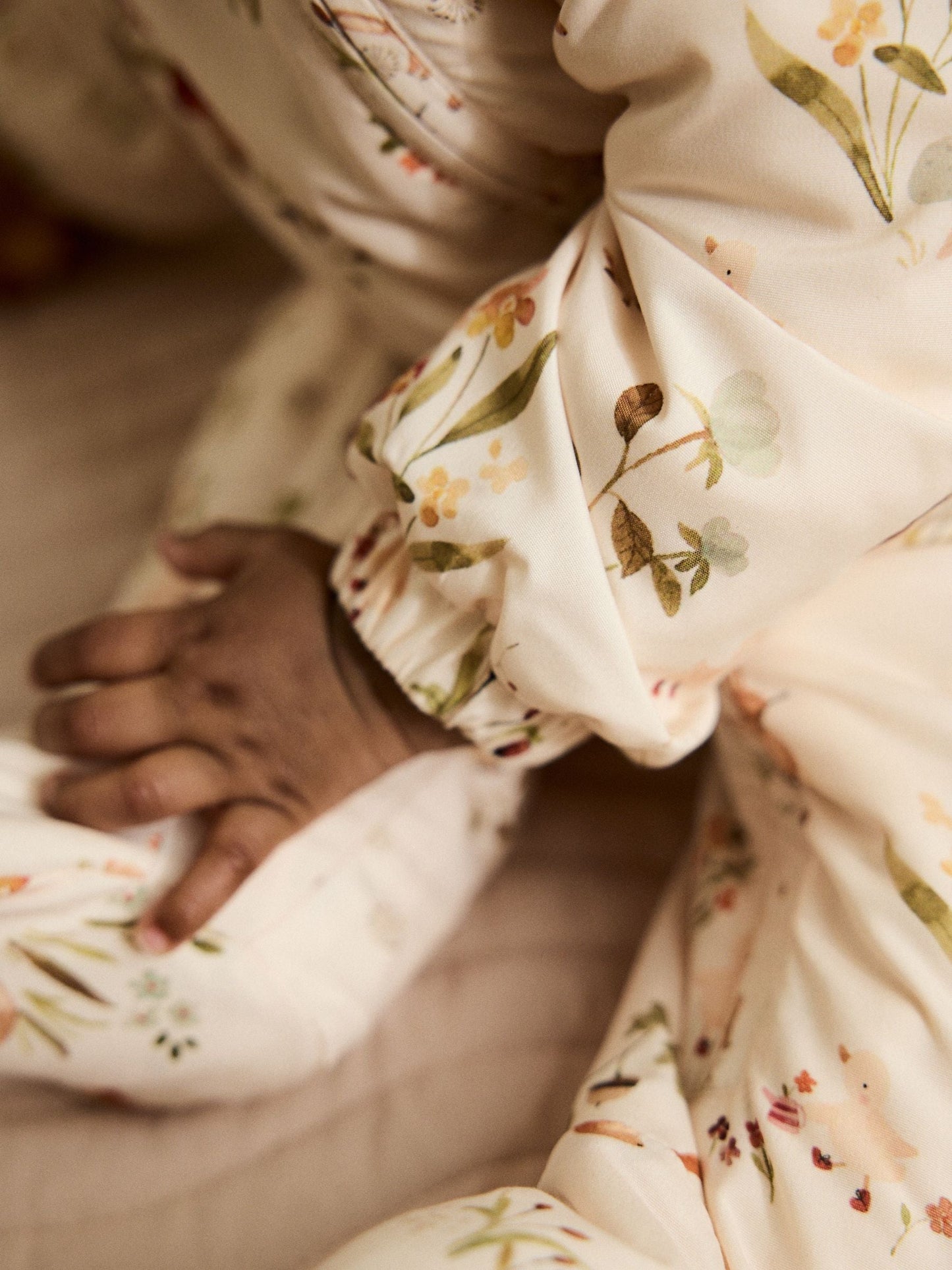 Ecru Woodland Printed Hooded Nylon Baby Pramsuit (0mths-2yrs)