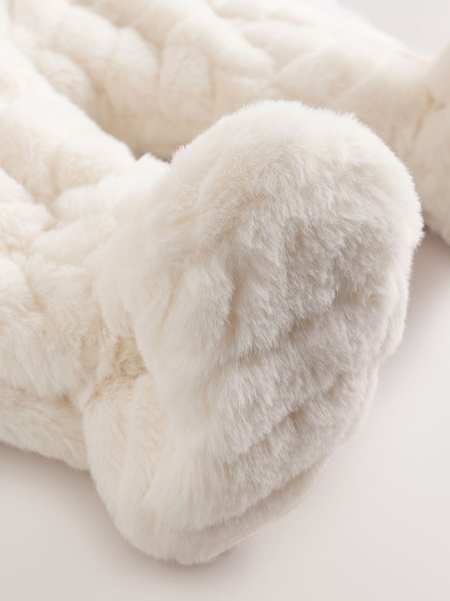 White Baby Faux Fur Hooded Pramsuit (0mths-2yrs)