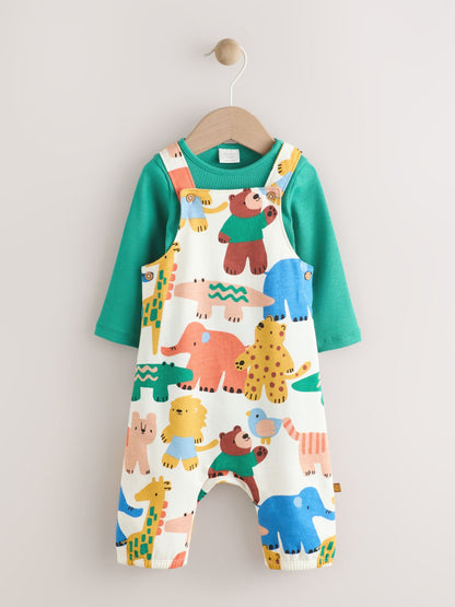 Bright Character Jersey Dungarees And Bodysuit Baby Set (0mths-2yrs)