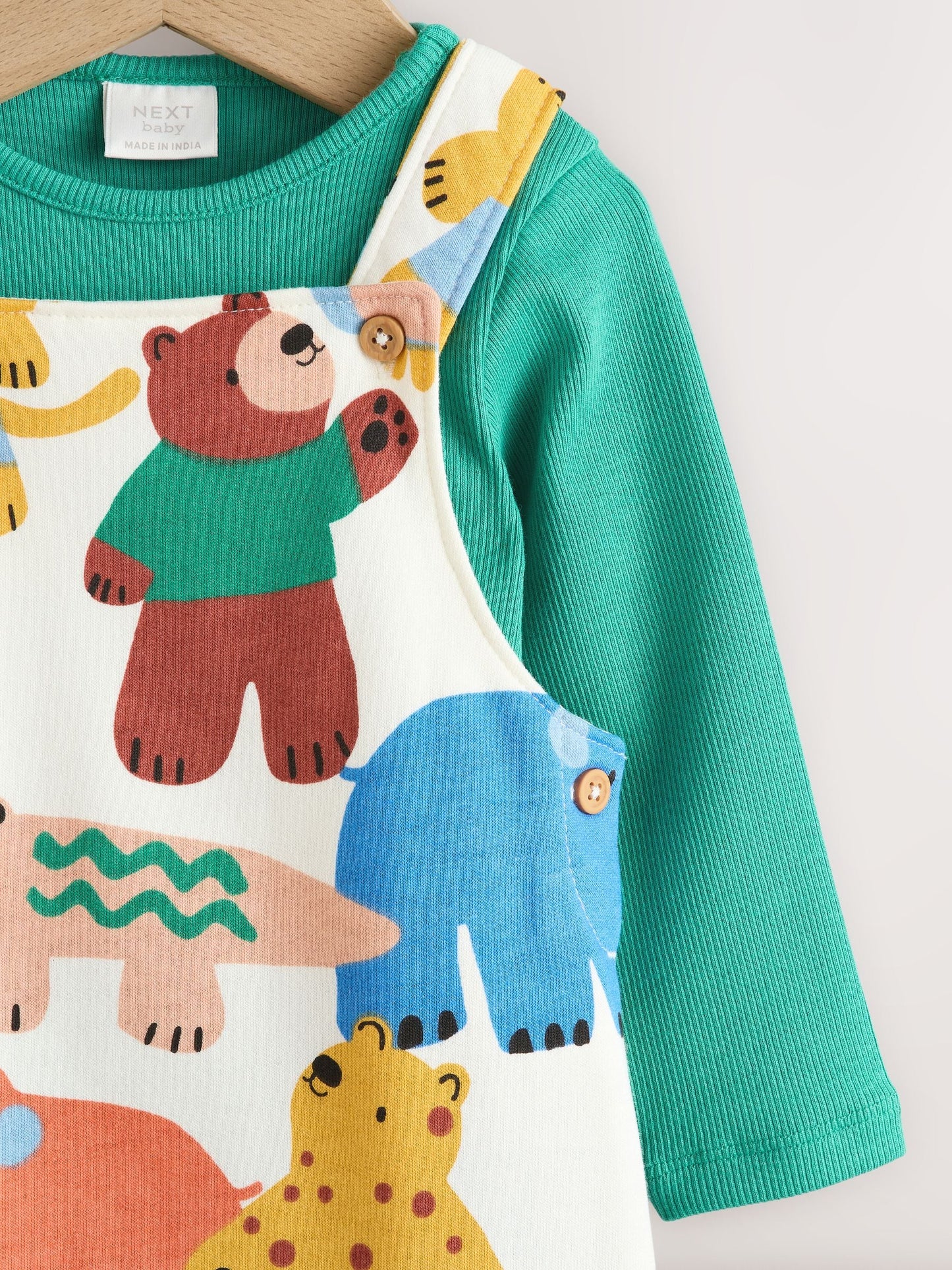 Bright Character Jersey Dungarees And Bodysuit Baby Set (0mths-2yrs)