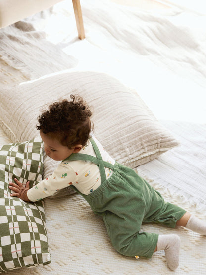 Green Farm Cord Dungarees and Bodysuit Baby Set (0mths-2yrs)