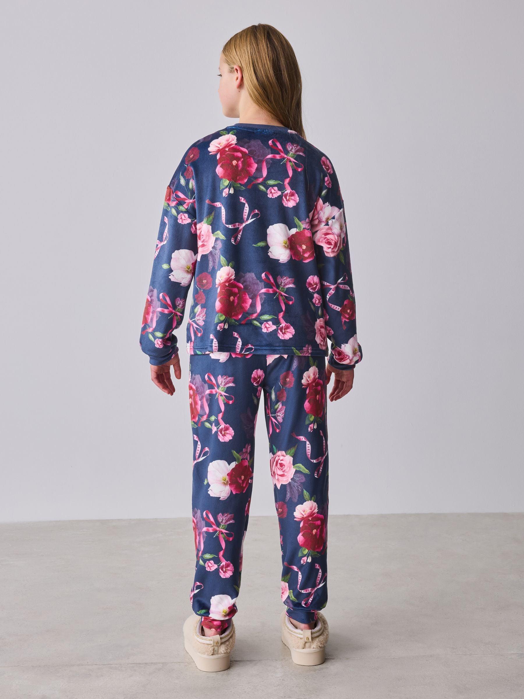 Baker by Ted Baker Floral Fleece Pyjamas Set 2 Piece image 3