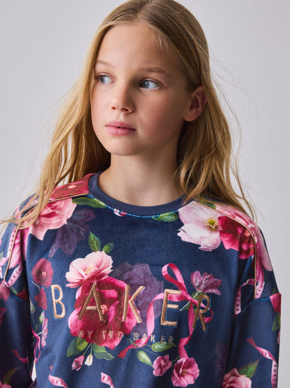 Baker by Ted Baker Floral Fleece Pyjamas Set 2 Piece image 4