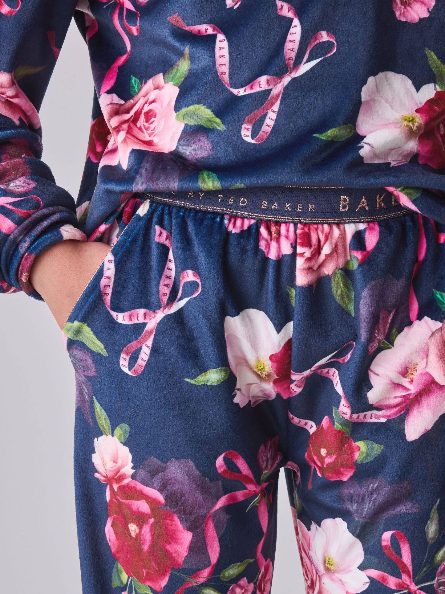 Baker by Ted Baker Floral Fleece Pyjamas Set 2 Piece image 6