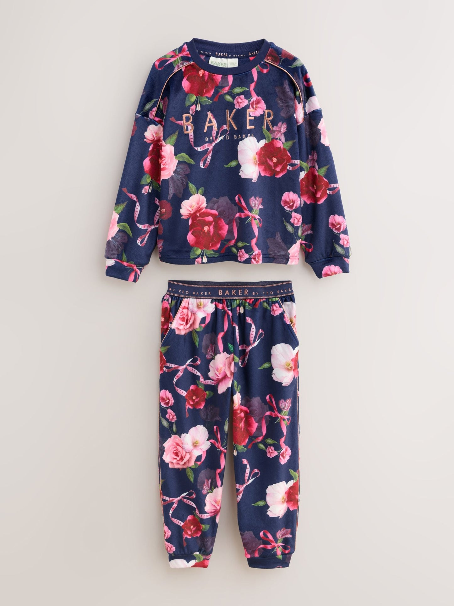 Baker by Ted Baker Floral Fleece Pyjamas Set 2 Piece image 7