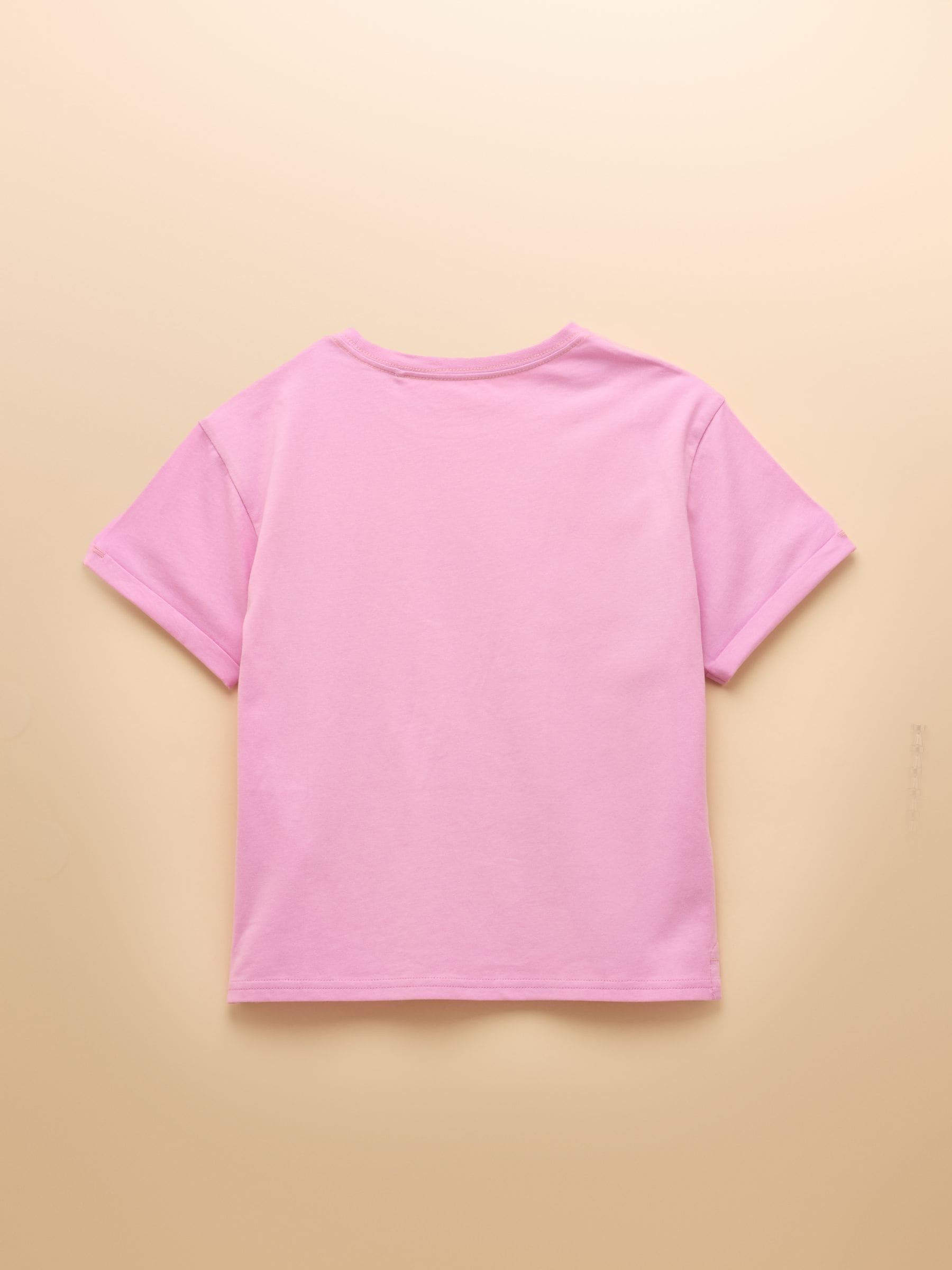 Joules Girls' Fundays Purple Cat Short Sleeve Screenprint T-Shirt image 2