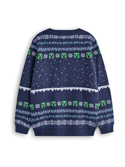 Dsiney Kidz - Vanilla Underground Blue Boys Minecraft Christmas Jumpers image 2