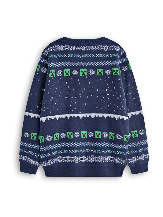 Dsiney Kidz - Vanilla Underground Blue Boys Minecraft Christmas Jumpers image 2