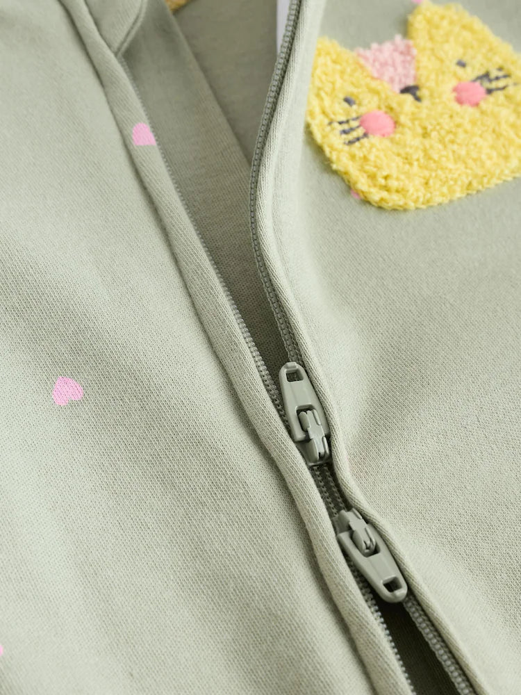 Pink/Blue 5 Pack Two Way Zip Baby Sleepsuits (0mths-2yrs)