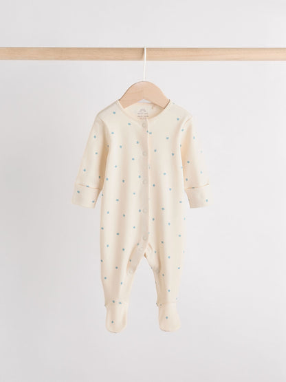 Blue Baby Sleepsuit, Bodysuit, Beanie and Bib Set 4 Piece (0-12mths) image 2