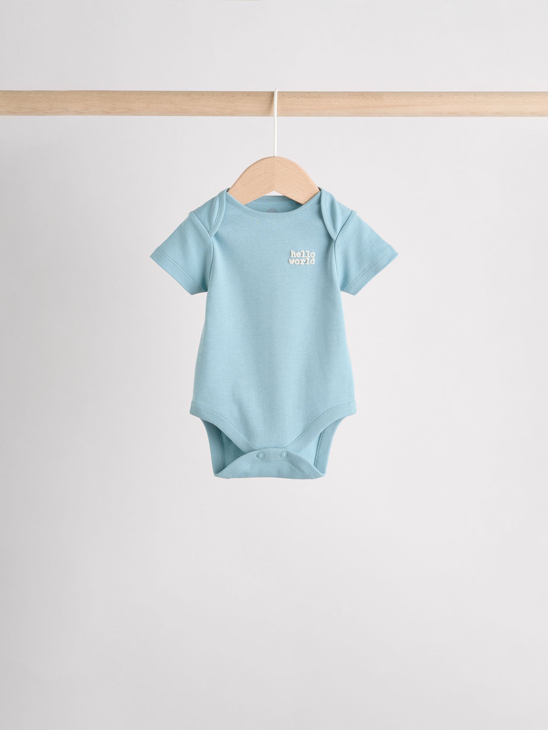 Blue Baby Sleepsuit, Bodysuit, Beanie and Bib Set 4 Piece (0-12mths) image 3