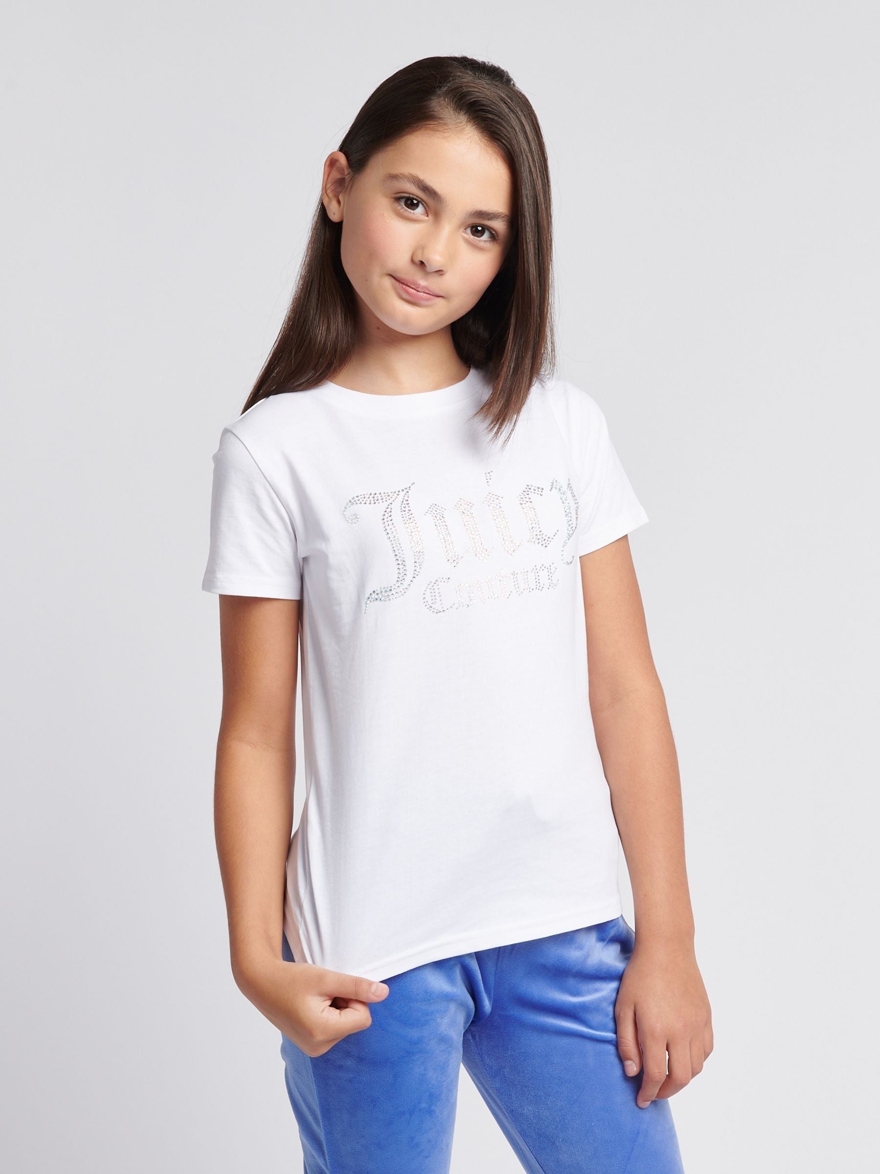 Dsiney Kidz - Juicy Couture White Fitted Diamante T-Shirt image 2