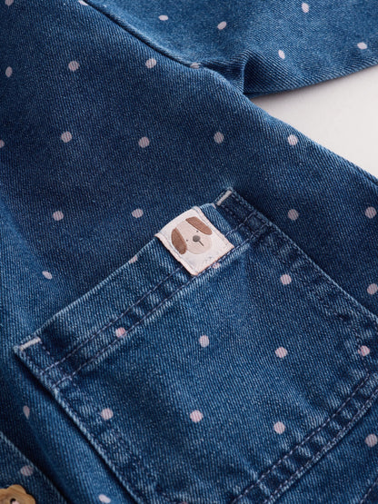 Mid Blue Denim Shirt and Check Trousers Set (3mths-7yrs) image 10