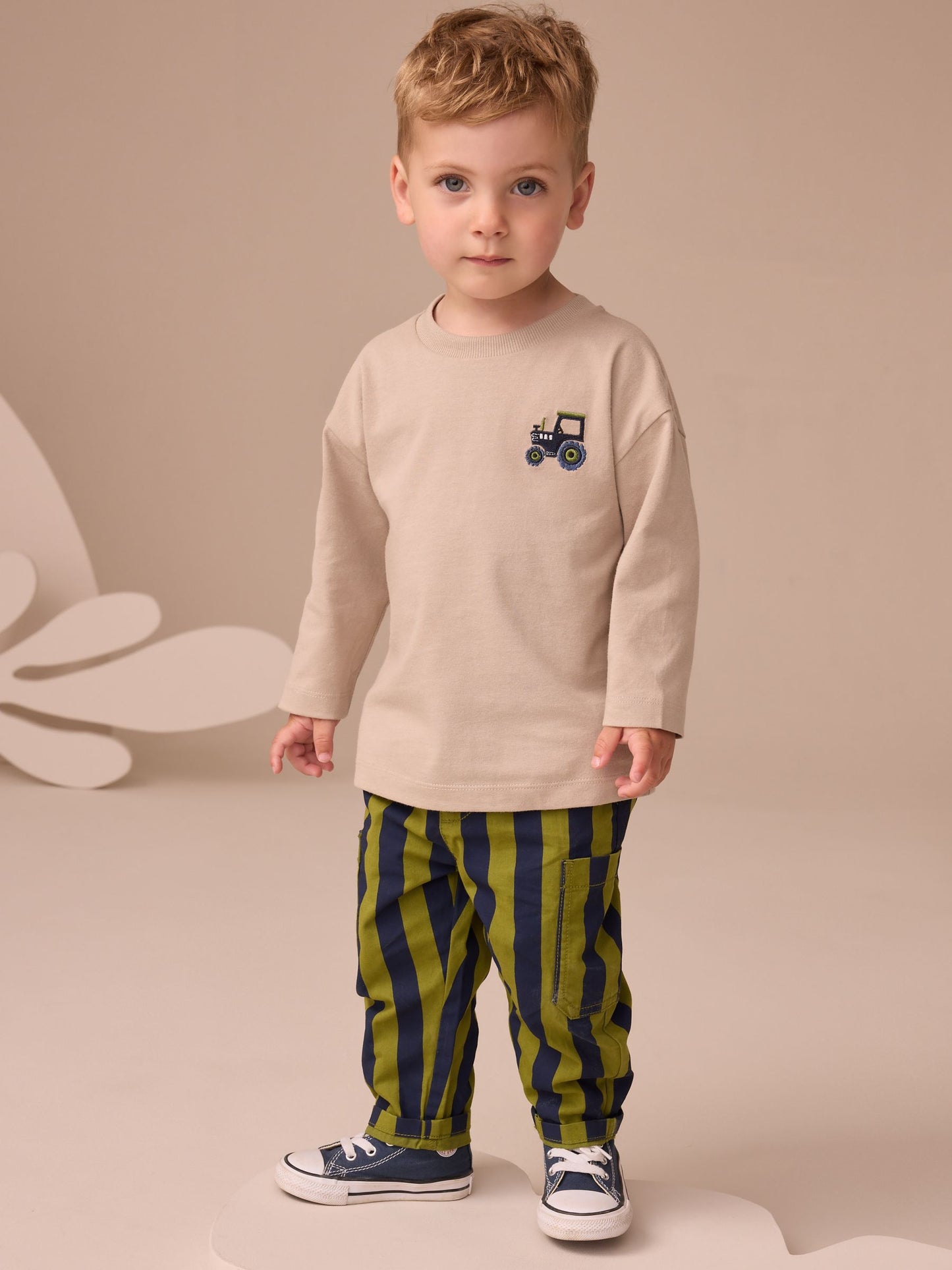 Dsiney Kidz - Blue/Green Farm Long Sleeve T-Shirt & Trousers Set (3mths-7yrs) image 1
