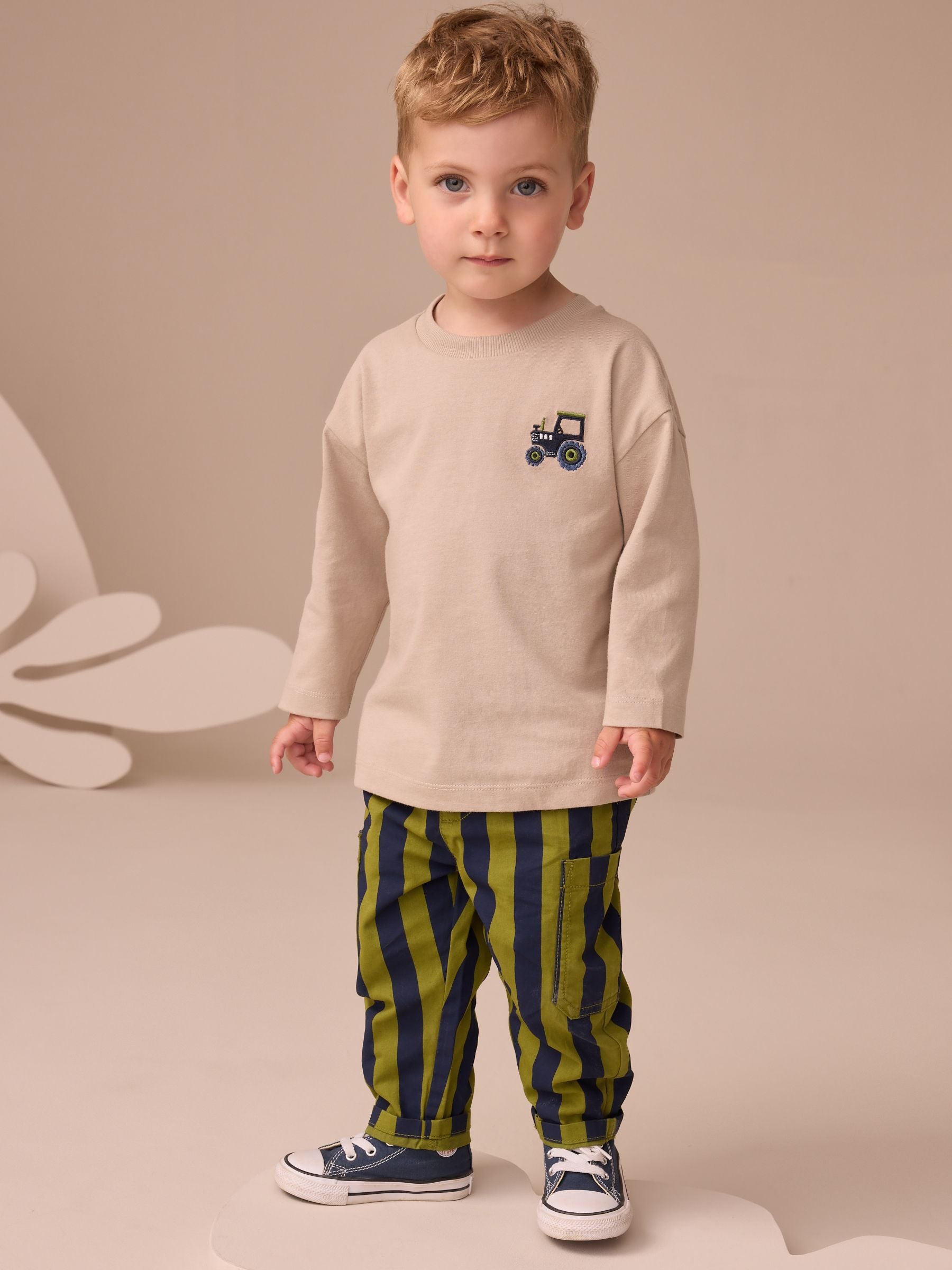 Dsiney Kidz - Blue/Green Farm Long Sleeve T-Shirt & Trousers Set (3mths-7yrs) image 1