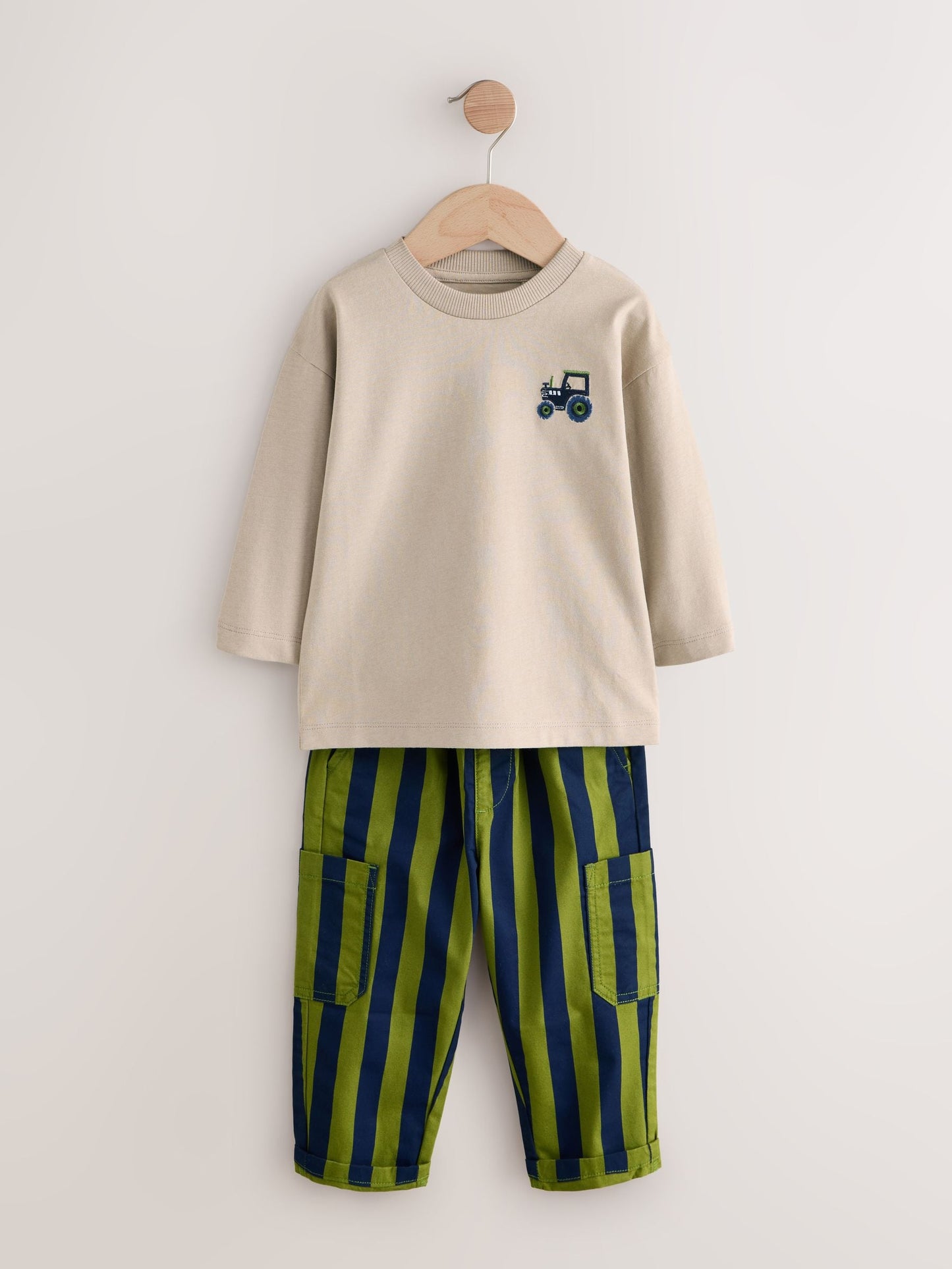 Dsiney Kidz - Blue/Green Farm Long Sleeve T-Shirt & Trousers Set (3mths-7yrs) image 6