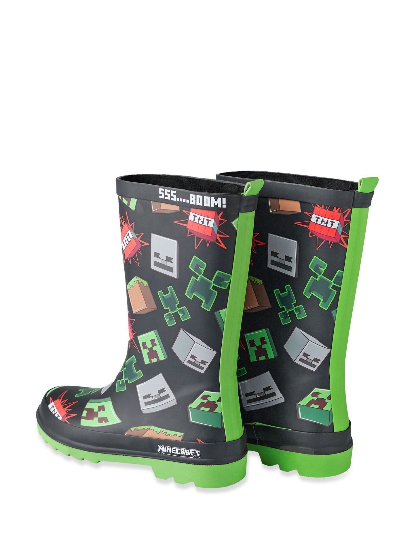 Vanilla Underground Black Minecraft Boys Wellies image 3