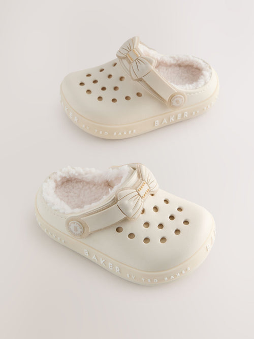 Baker by Ted Baker Girls Borg Lined Clog Slippers image 1