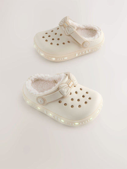 Baker by Ted Baker Girls Borg Lined Clog Slippers image 2