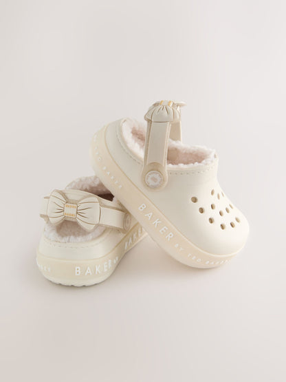 Baker by Ted Baker Girls Borg Lined Clog Slippers image 4