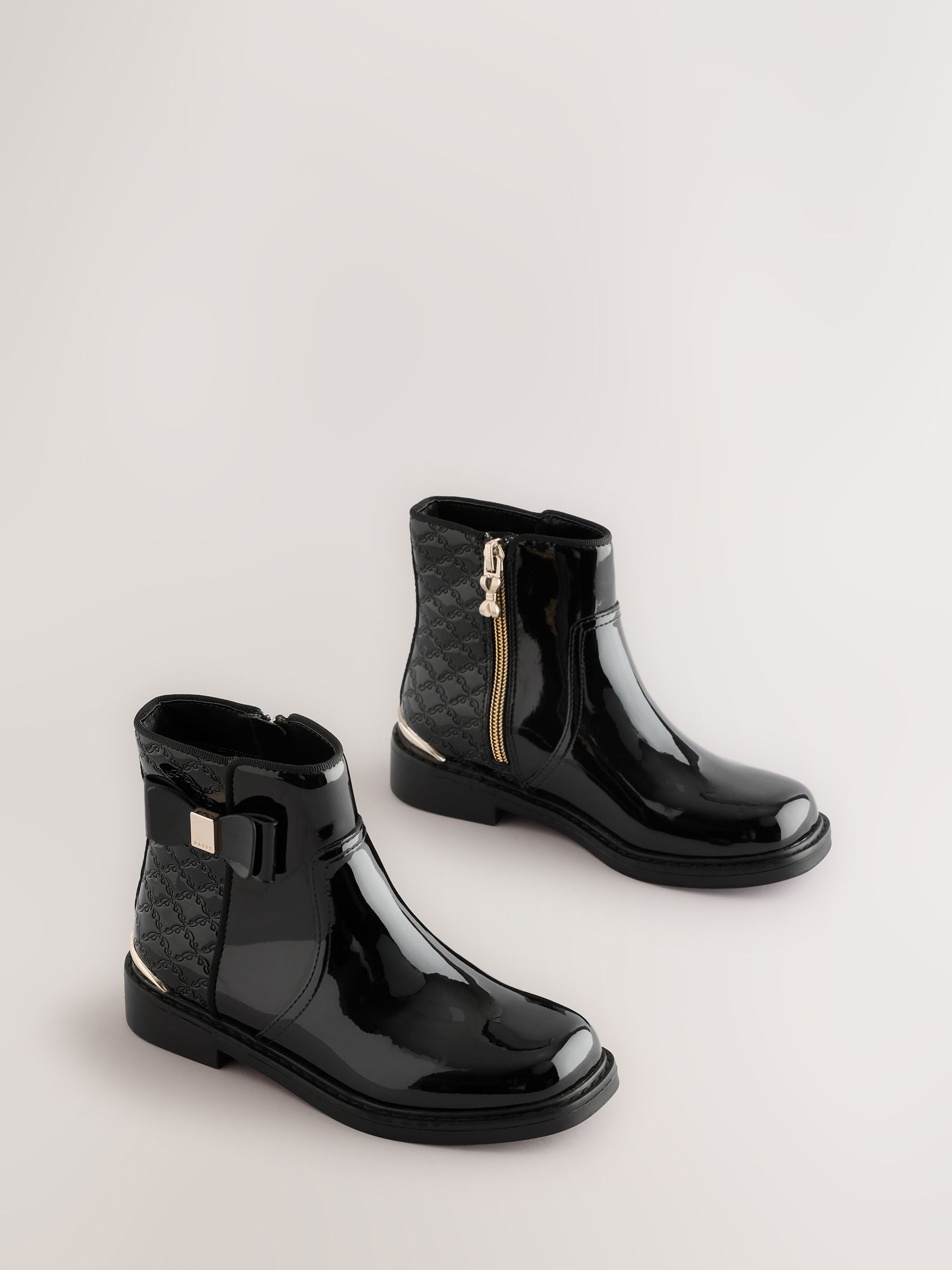 Baker by Ted Baker Girls Patent Chelsea Black Boots image 2