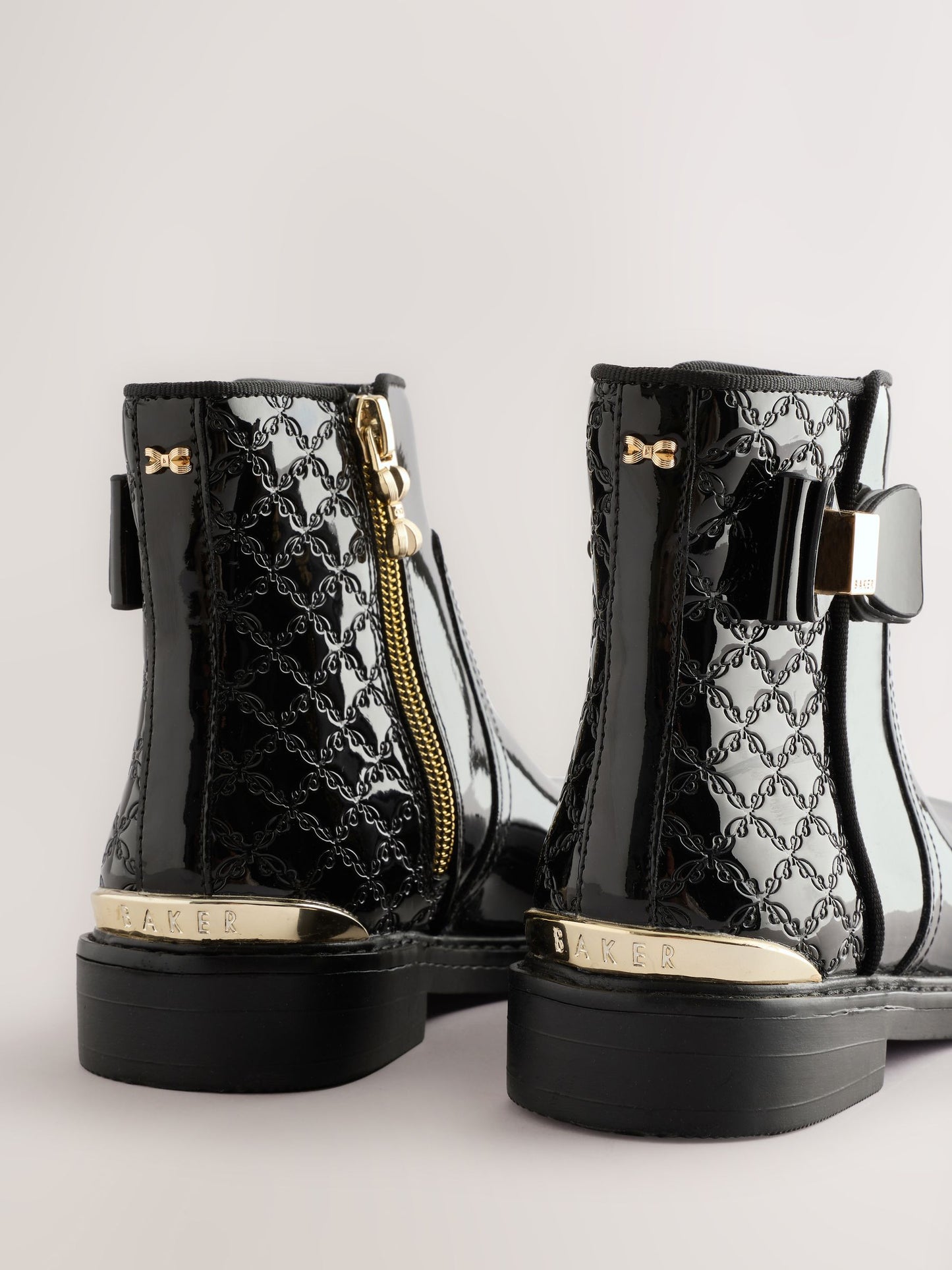 Baker by Ted Baker Girls Patent Chelsea Black Boots image 3
