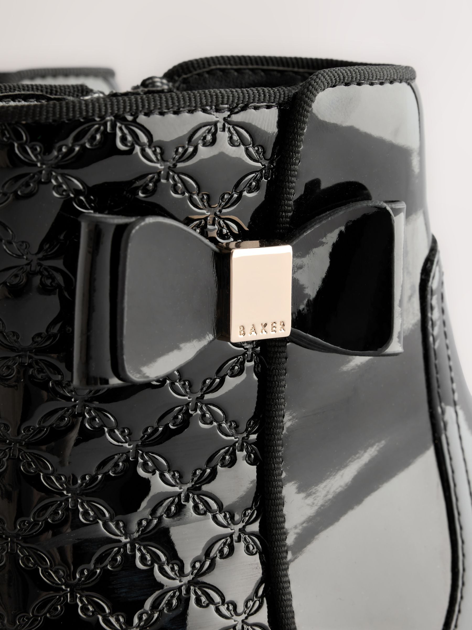 Baker by Ted Baker Girls Patent Chelsea Black Boots image 4
