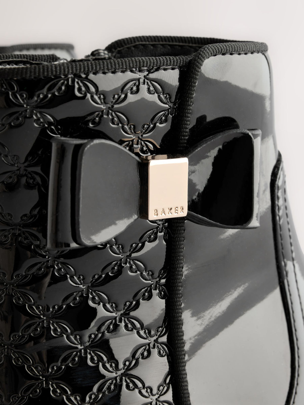 Baker by Ted Baker Girls Patent Chelsea Black Boots image 4