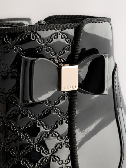 Baker by Ted Baker Girls Patent Chelsea Black Boots image 4